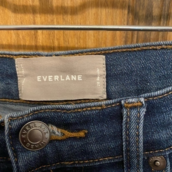 Everlane Jeans Size 28 Regular Mid Rise Medium Indigo Wash Skinny Ankle Fit. - Picture 3 of 5